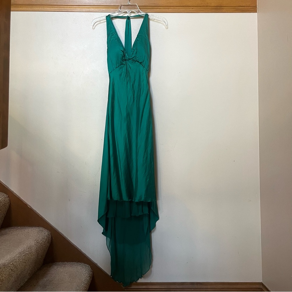 Cache Green Halter High-Low Sundress
